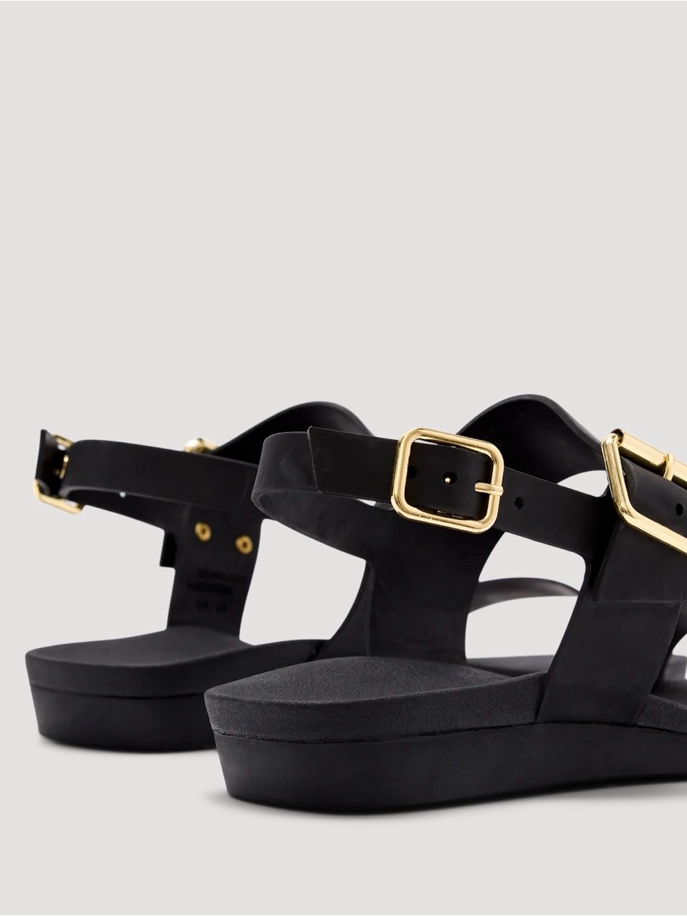 Bared Footwear Women's Black Buckle Ankle-Strap Sandals — image 4 of 6